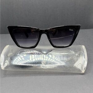 Quay Australia Black Cat-Eye Sunglasses Don’t @ Me